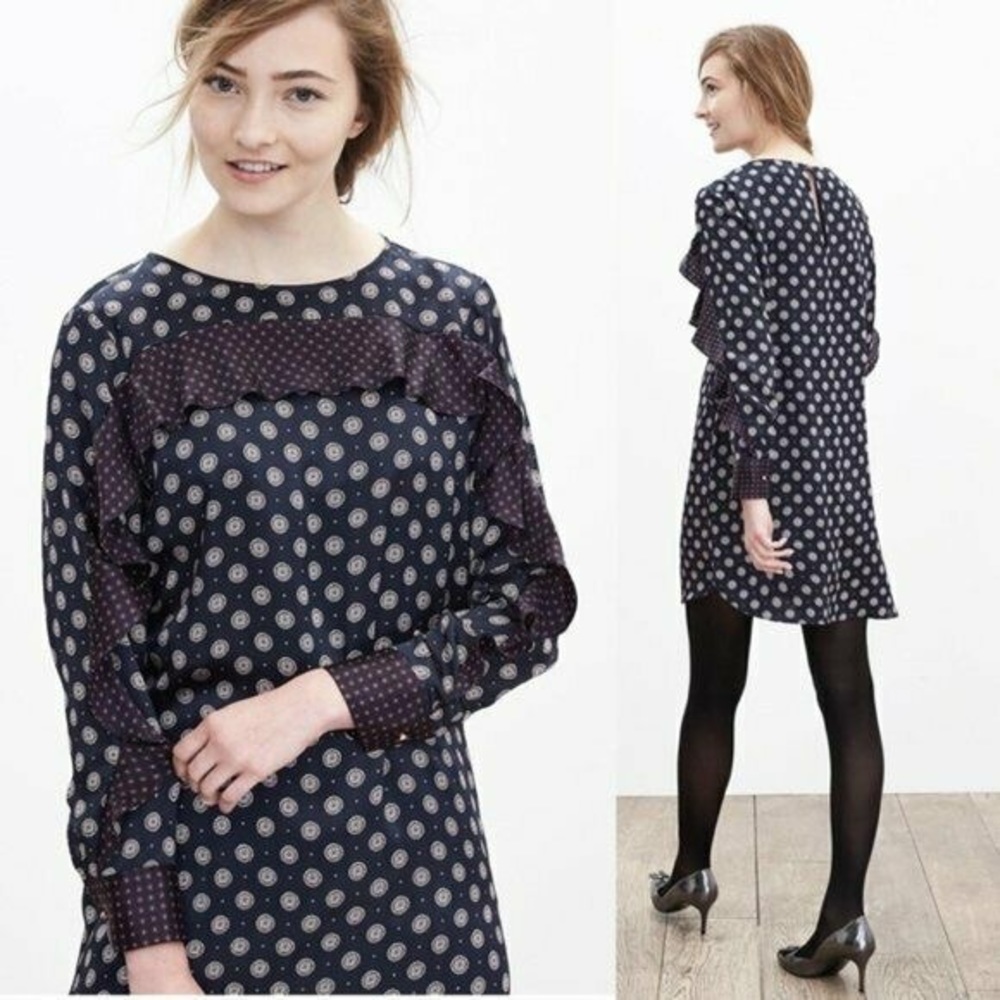 Banana Republic 4P long sleeve shift dress
